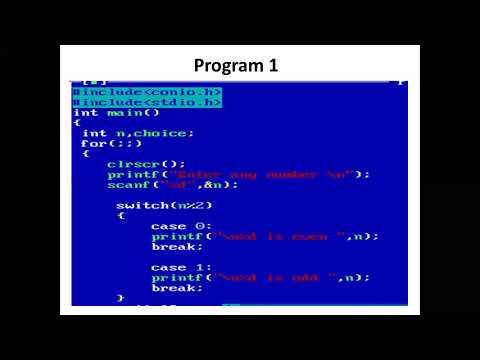 Check if entered number is Even or Odd using Switch statement and infinite for loop