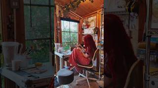 Thankfully from this angle you can’t see my RBF #art #artstudio #whimsical #painting #artist