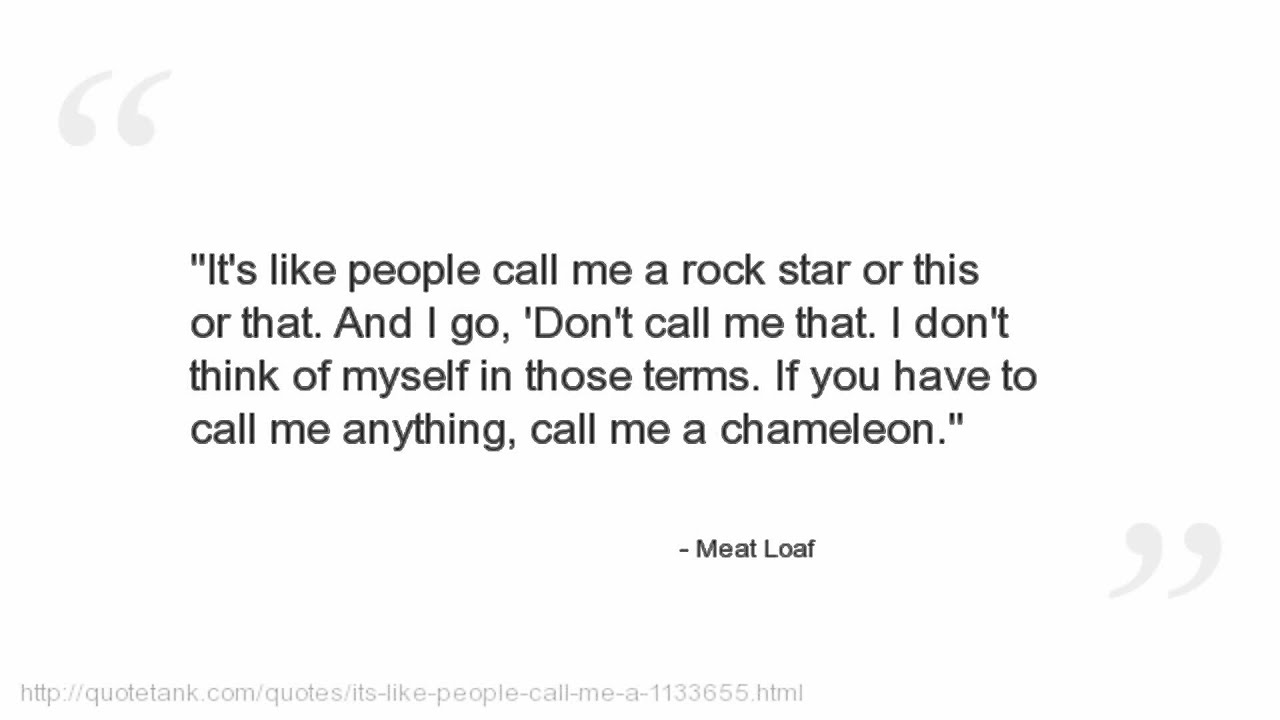 Meat Loaf Quotes YouTube