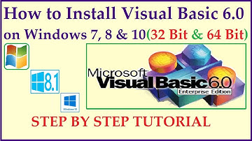 How to install visual basic 6.0 on windows 7,8 &10 (32 bit & 64 bit OS) Step by Step-Error Free
