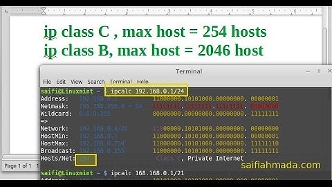 ipcalc how to calculate ip number host