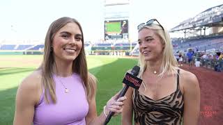 Livvy Dunne at the College World Series Cheering on LSU | EXCLUSIVE INTERVIEW