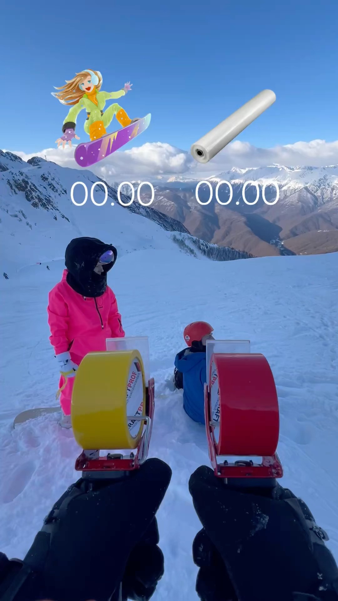 ❌☃️Experiment: Snowboarding vs ￼Oilcloth | Who Faster!? ?