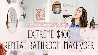 No Storage Rental Bathroom Makeover For $400 | My Rental Reno S1 E5