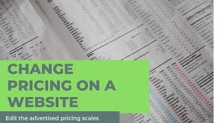 Editing item price shown on website screenshot 1