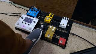 Pedalboard 2023 2.0 | ampero stomp 2 - morning glory jhs - red remote jhs - compressor 3 séries jhs