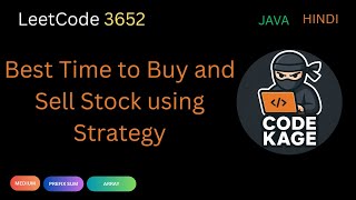 LeetCode 3652 | Best Time to Buy and Sell Stock using Strategy | Sliding Window Explained Simply