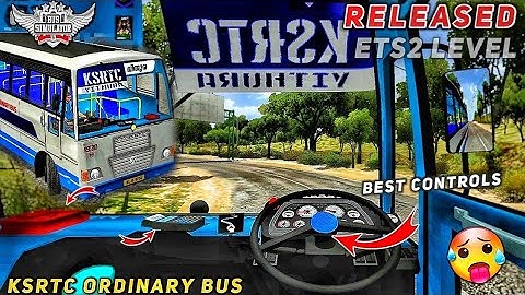 KSRTC ORDINARY BUS MOD [ BEST CONTROLS 👌] FOR BUS SIMULATOR INDONESIA | BUSSID V4.2 | #bussidmods