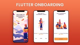 Flutter Onboarding Screen Tutorial | Habit App | speed code