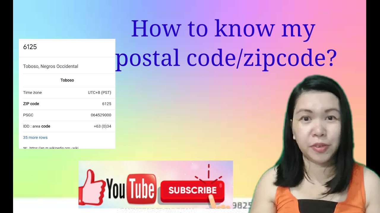 Use My Postal Code How to know my postal code/zipcode?luzalcen - YouTube