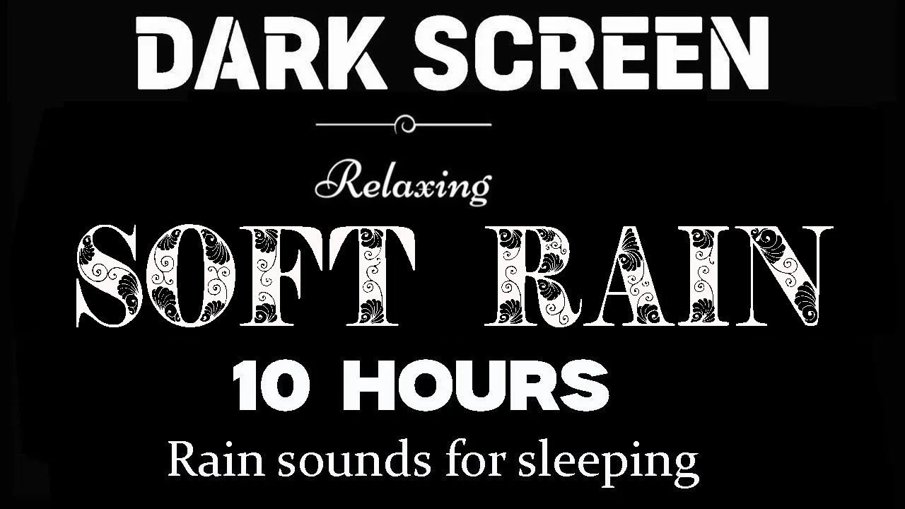 Soft Rain Sounds for Sleeping 🌧️ Gentle Night Rain for Deep Sleep | Black Screen | 10 Hours