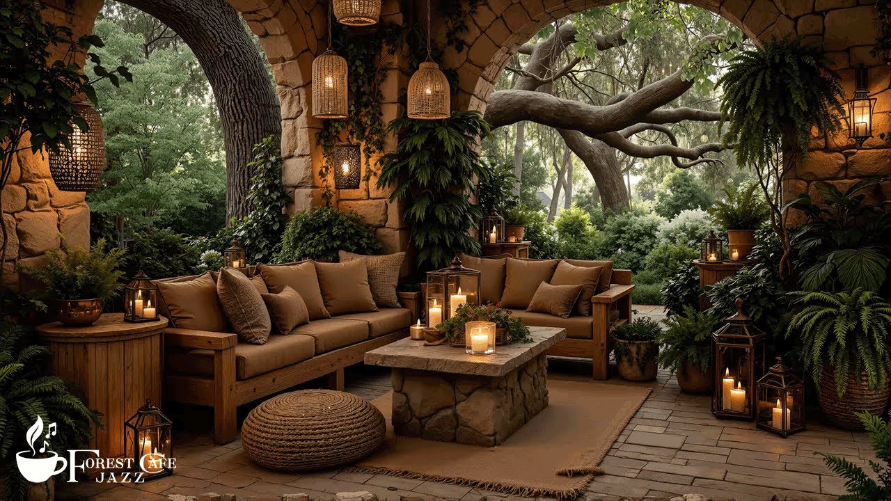 Джазовая Зона Forest Garden Lounge | Уютное Место При Свечах, Среди Камня И Дерева Для Глубокого ...