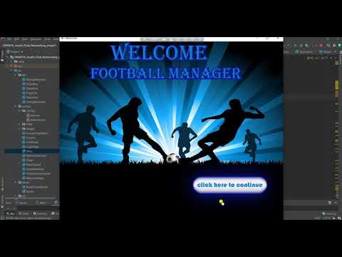 Football Manager using Javafx Library and Java Language