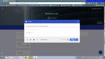 Ask a Question in Google Classroom