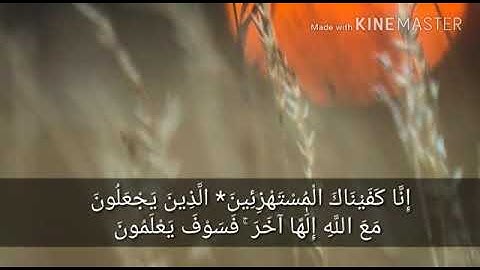 إنا كفيناك المستهزئين... القارئ: هزاع البلوشي