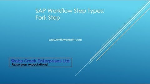 SAP Workflow Fork Step Tutorial