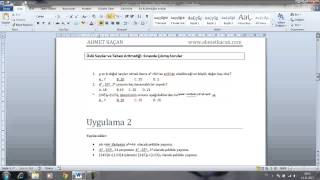 Word 2010 Görsel Eğitim 2 Metin Biçimlendirme