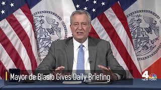 LIVE: NYC Mayor De Blasio Holds Daily Briefing