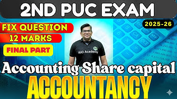 2nd PUC Accountancy | Accounting for share capital 12 marks Problems | Last part | #2ndpuc