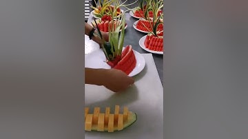 Cách bổ dưa trang trí đơn giản nhất #trangtri #hoaqua #đơngiản