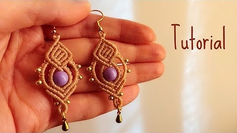 How to make macrame earrings step by step