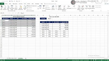 Công thức lập báo cáo chi tiết tự động với hàm offset và index match