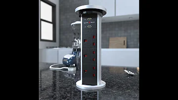 Automatic Motorised Pop Up Plug Socket with Wireless QI Charger