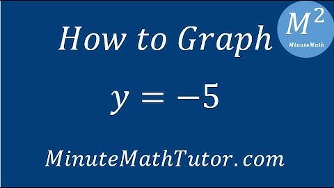How to Graph y=-5