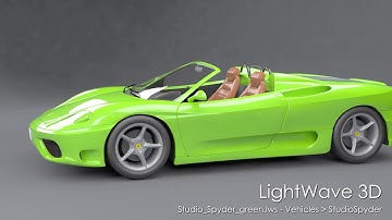 LightWave 3D: Studio Spyder Green scene rendered