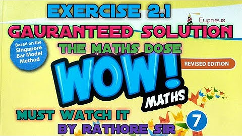 exercise 2.1 class 7th wow maths