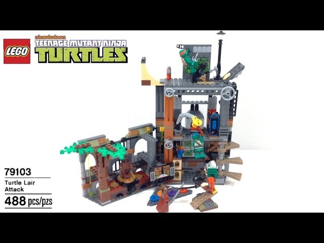 Teenage Mutant Ninja Turtles Lego 79103 Turtle Lair Attack Stop Motion Build YouTube
