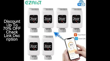 Tuya Smart WiFi Thermostatic Radiator Valve TRV Programmable APP Remote Temperature Controller Heate