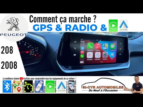 Peugeot 208,2008 l ‘écran, le GPS & Apple carplay& Android Auto, la radio, la clim, les réglages...