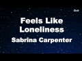 Feels Like Loneliness Sabrina Carpenter Karaoke No Guide Melody Instrumental mp3