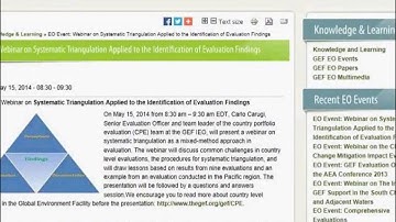 GEF IEO Country Portfolio Evaluation Triangulation by Carlo Carugi