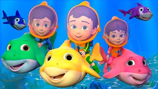 Baby Shark Dance And Octopus Chase | Lalafun Nursery Rhymes & Sea Animal Songs