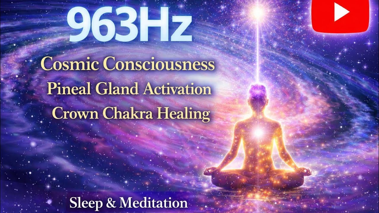 YouTubeで963Hz Cosmic Consciousness | Pineal Gland Activation | Crown Chakra Healing | Sleep & Meditationを視聴 YouTubeで963Hz Cosmic Consciousness | Pineal Gland Activation | Crown Chakra Healing | Sleep & Meditationを視聴