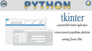 Use Python CRUD TKinter Multi-Window GUI Application to manage JSON data.