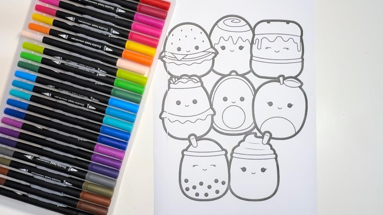 Painting & coloring palette and brush. Squishmallows | For kids and ...