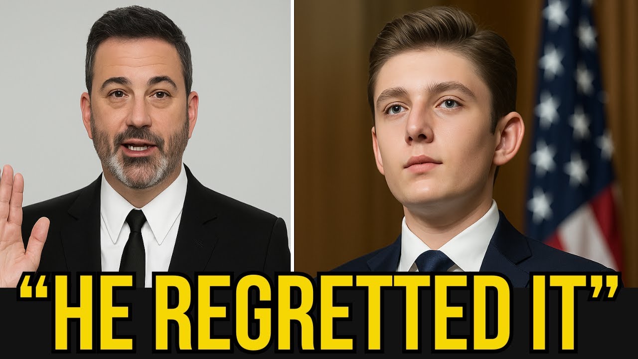 Джимми Киммел тут же пожалел о том, что бросил вызов Бэррону Трампу в прямом эфире.