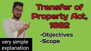 objectives and scope of Transfer of Property Act,1882 | TPA |property law | Transfer of property act