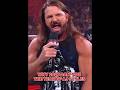 AJ Styles Makes a Major Statement on Monday Night RAW . #wwe #wrestling #romanreigns