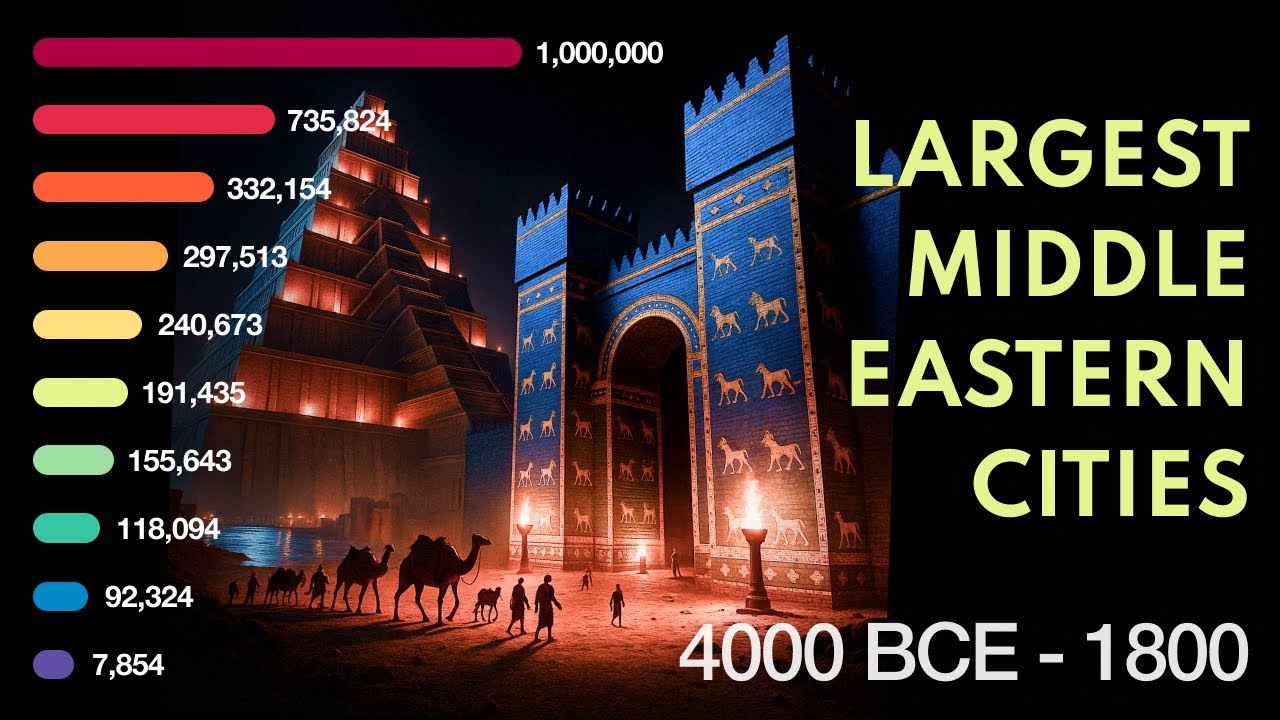 Ancient Near East Population Leaders (4000 BCE–1800 CE) | Bar Chart Race Timeline