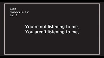 Unit 3 Basic Grammar In Use