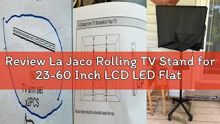 Review La Jaco Rolling TV Stand for 23-60 Inch LCD LED Flat Curved Panel Screens TVs, Height Adjusta screenshot 2