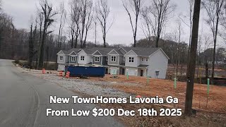 New TownHomes Lavonia Ga From Low $200s #newhomes #lavoina #construction