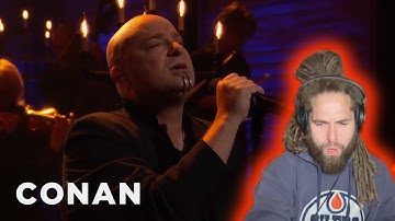 Rapper is blown away by Disturbed "The Sound Of Silence" 03/28/16 | CONAN on TBS