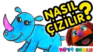 Nasıl Çizilir? - Gergedan - Çocuklar İçin Resim Çizme - RÜYA OKULU