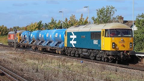 69002 & 69004 at Folkestone West on Rail Head Treatment Train (RHTT) | 6/10/2022