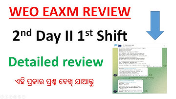 WEO EXAM REVIEW II 2nd Day II 1st Shift II @VIDWANCOMPETITION
